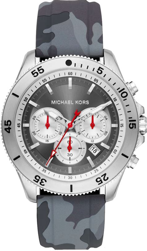 michael michael kors men's theroux chronograph camo watch 45mm|Michael Kors runway watch.